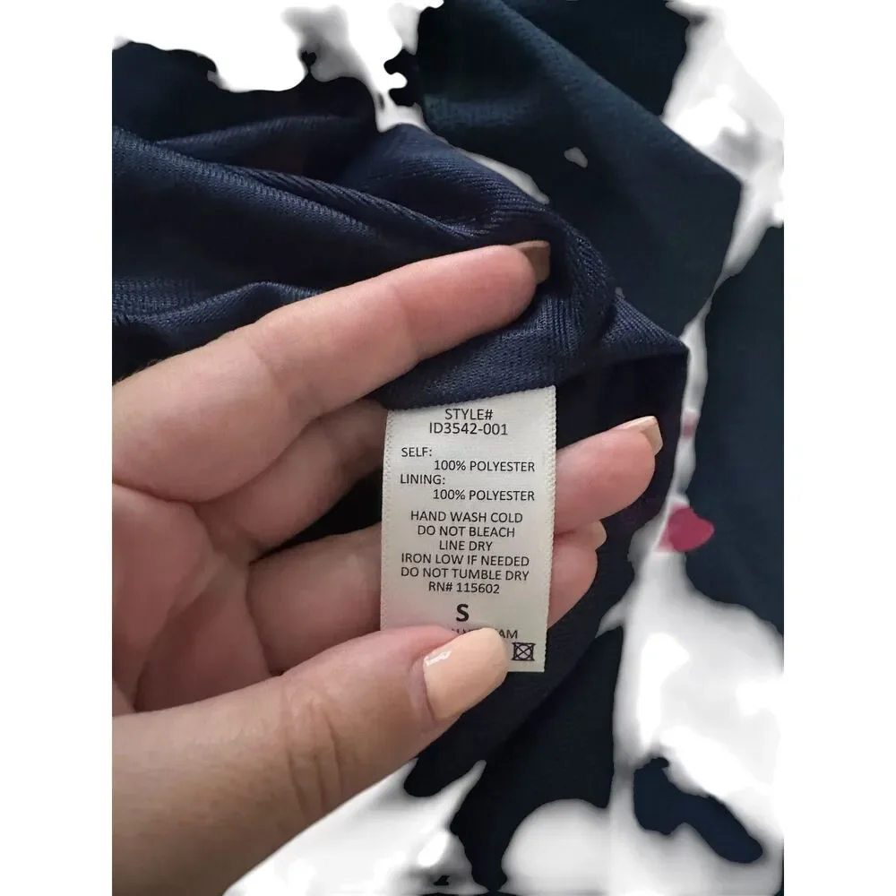 ALL IN FAVOR Floral Slip‎ Midi Dress Navy Small